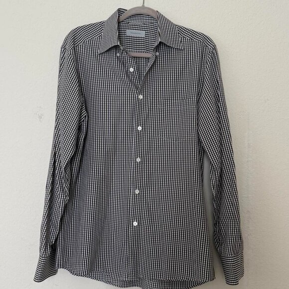 Ermenegildo Zegna Other - Ermenegildo Zegna Men’s Button Shirt Brown Check Cotton Long Sleeve Sz L